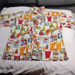 Cactus Black label mens short sleeved button down shirt size XL